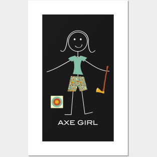 Funny Womens Axe Throwing Posters and Art